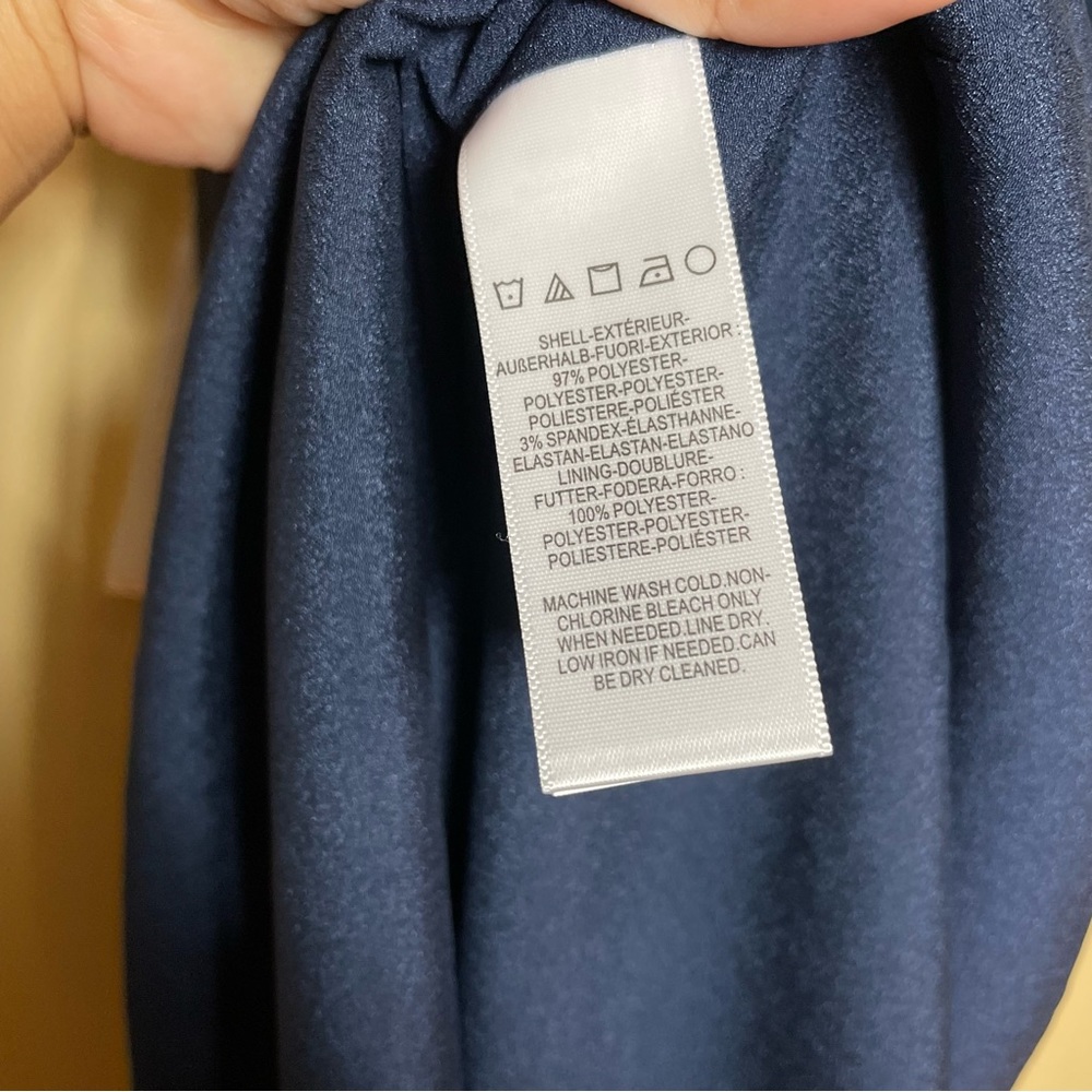 Dress The Population NWT ‘Iris’ V-Neck Side Slit Gown in ‘Midnight Blue’ Size XS - Picture 14 of 16